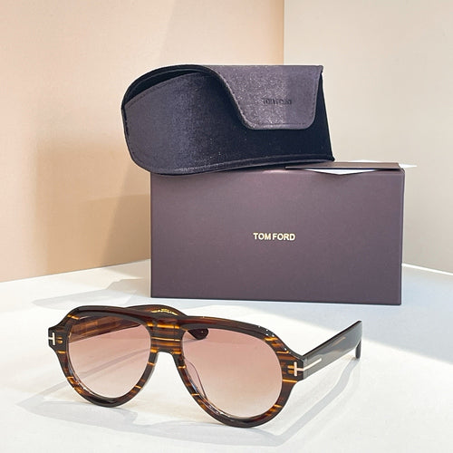 Tom Ford Fletcher Pilot Sunglasses with Iconic “T” Detail (Multiple Colors)