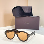 Tom Ford Fletcher Pilot Sunglasses with Iconic “T” Detail (Multiple Colors)
