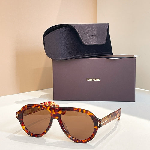 Tom Ford Fletcher Pilot Sunglasses with Iconic “T” Detail (Multiple Colors)