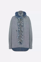 Dior Volant Rhapsodies Ruffle Denim Blouse