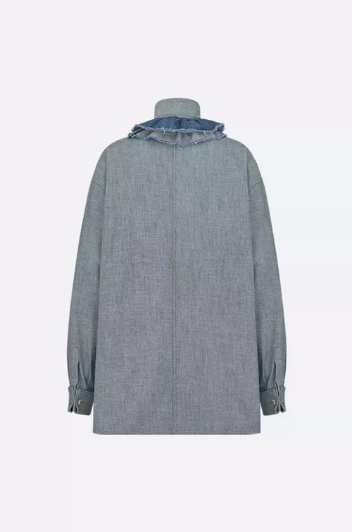 Dior Volant Rhapsodies Ruffle Denim Blouse