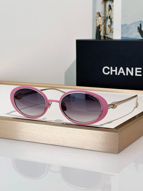 CHANEL Oval Signature Sunglasses – Iconic Collection