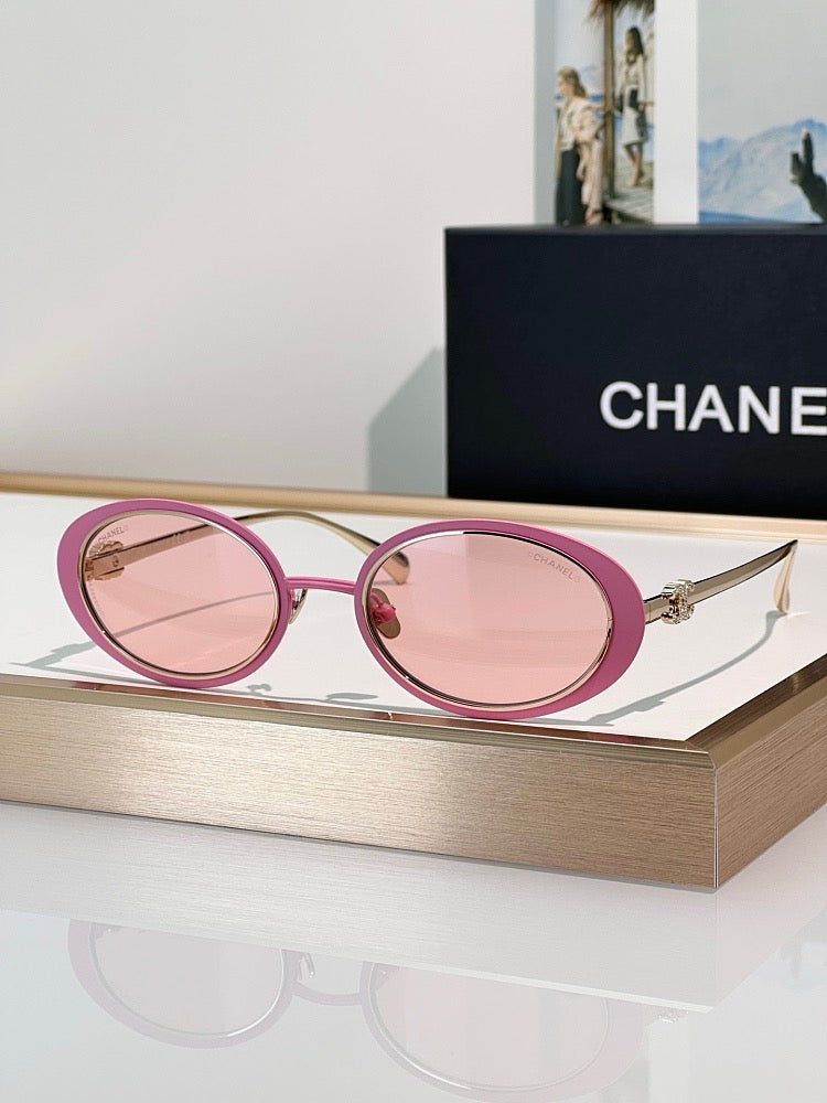 CHANEL Oval Signature Sunglasses – Iconic Collection – LUXE LIVING