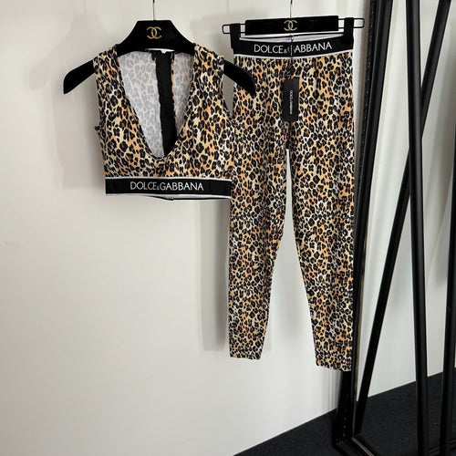 Dolce & Gabbana Leopard Print Performance Set