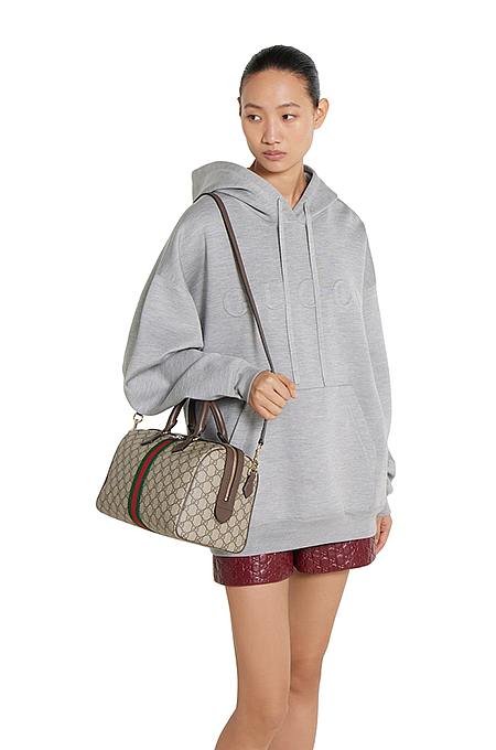 Gucci Ophidia GG Supreme Boston Bag