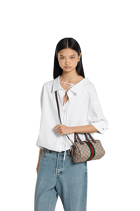 Gucci Ophidia GG Supreme Mini Boston Bag