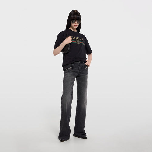 GUCCI – Signature Web Logo Cotton Tee