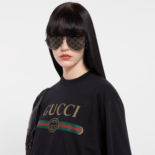 GUCCI – Signature Web Logo Cotton Tee
