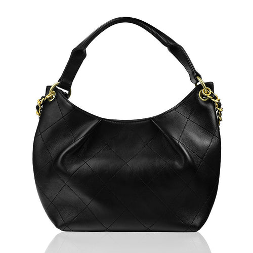 CHANEL – Noir Héritage Quilted Hobo Bag
