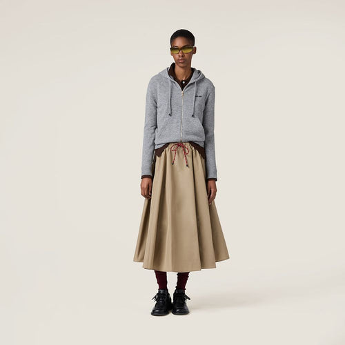 MIU MIU – Nautica Volume Tech Midi Skirt