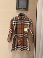 Burberry Élan Check Belted Shirt Dress