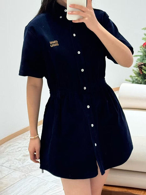 Miu Miu Velvet Polo Dress
