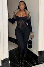 'Adola' Mesh Jumpsuit