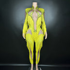 'Menga Vor' Mesh Jumpsuit