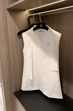 Valentino Épure Cintrée Sleeveless Tunic Mini Dress