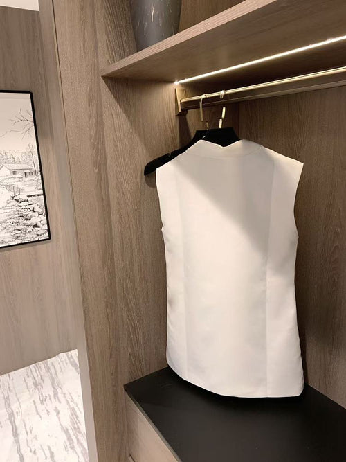 Valentino Épure Cintrée Sleeveless Tunic Mini Dress
