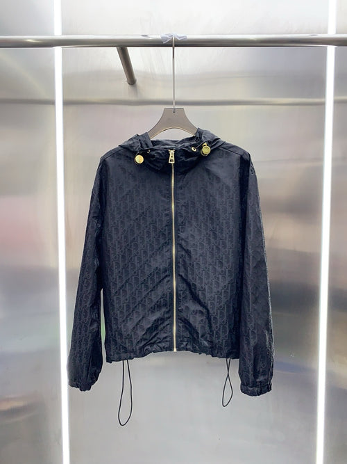 Dior Oblique Noir Sport Set-Hooded Jacket & Pleated Mini Skirt