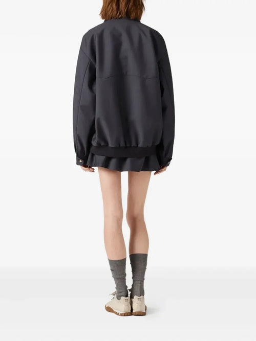 Miu Miu Atelier Sportif Cropped Bomber Jacket