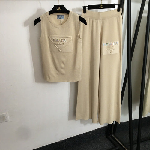 Prada Monogram Knitwear Pants Set for Women
