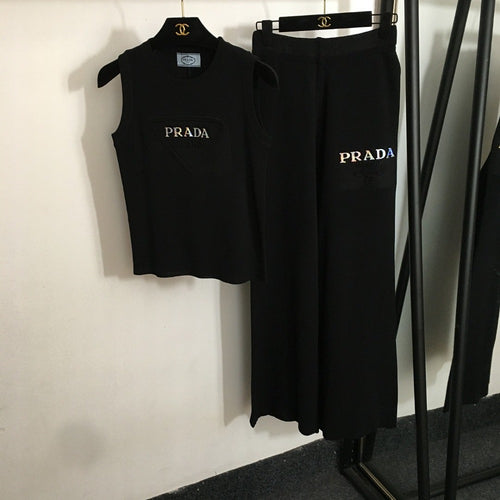 Prada Monogram Knitwear Pants Set for Women