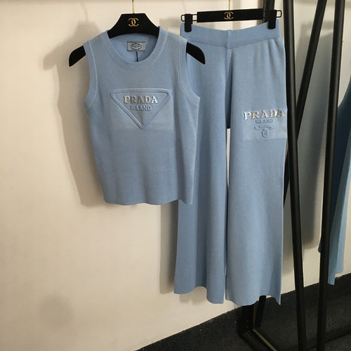 Prada Monogram Knitwear Pants Set for Women