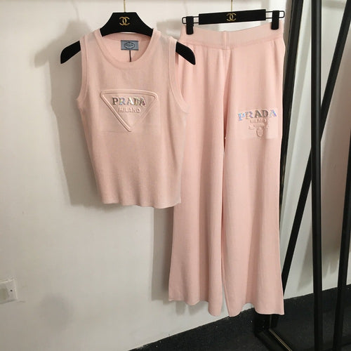 Prada Monogram Knitwear Pants Set for Women