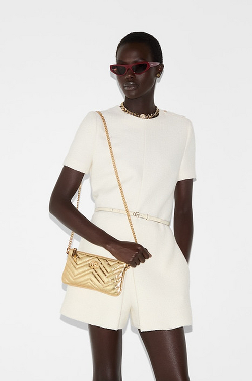 Gucci Chevron Mini Chain Pochette