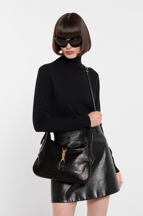 Gucci Noir Jackie 1961 Small Hobo Bag (Smooth Leather)