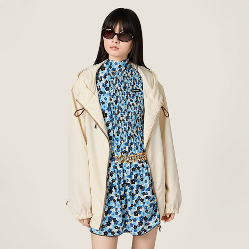 Miu Miu Épure Nylon Hooded Jacket – Crème Atelier Edition