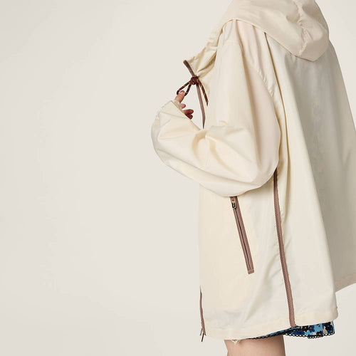 Miu Miu Épure Nylon Hooded Jacket – Crème Atelier Edition