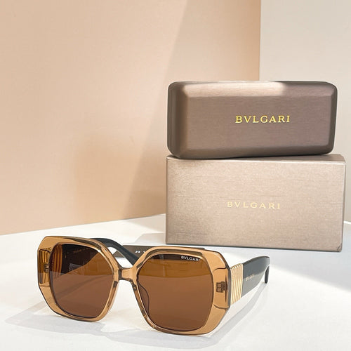 Bvlgari Icona Square Sunglasses – Gold Accent Luxury Statement Shades