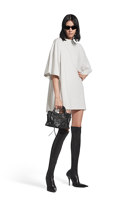 Balenciaga Le City Mini Bag in Black Arena Leather