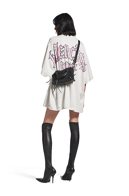 Balenciaga Le City Small Bag in Black Arena Leather