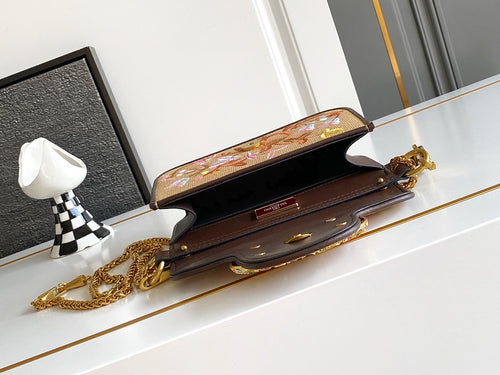 Valentino Garavani Locò Small Embroidered Shoulder Bag with Swarovski® Detail