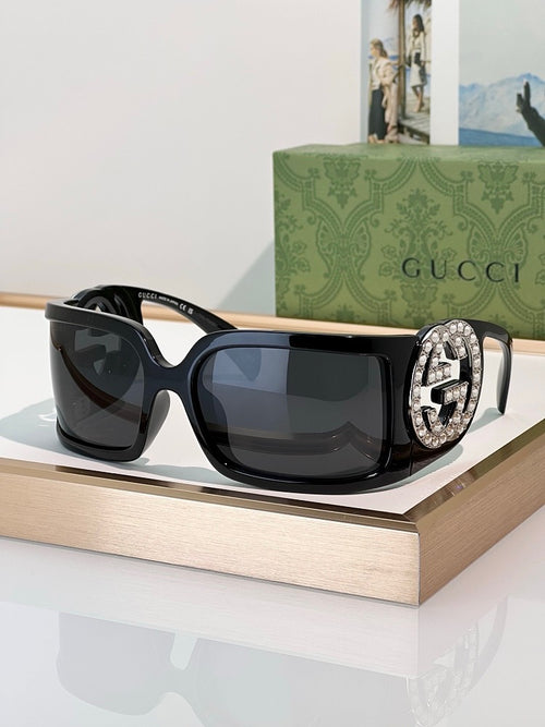 Gucci Big Frame Sunglasses with Crystalized Design