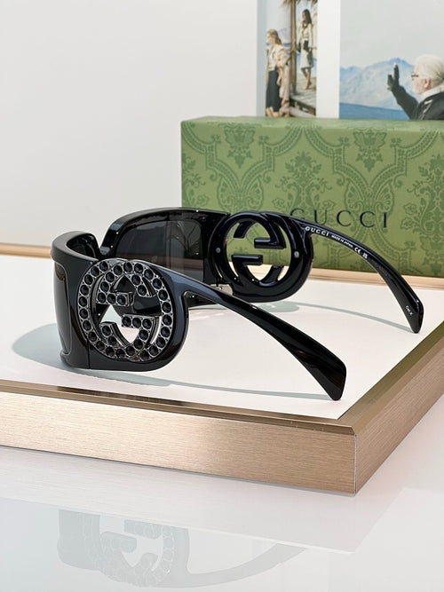 Gucci Big Frame Sunglasses with Crystalized Design