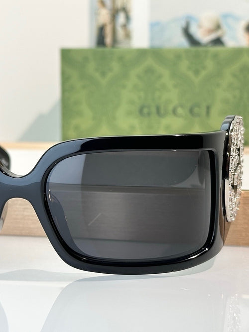 Gucci Big Frame Sunglasses with Crystalized Design