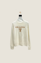 Prada Milano Heritage Wool Logo Knit Pullover