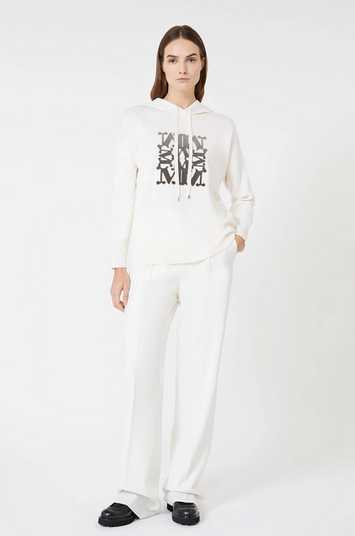 Max Mara Monogram Sculpted Knit Hoodie