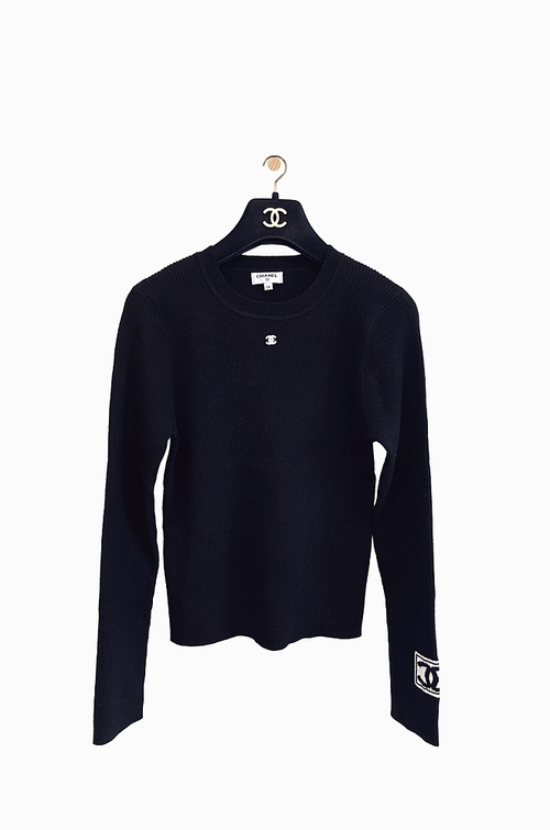 Chanel Atelier Rib Monogram Sweater
