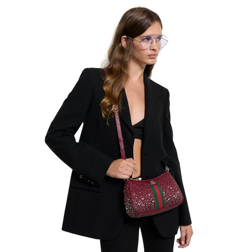 Gucci Ophidia Crystals Small Shoulder Bag — 26cm