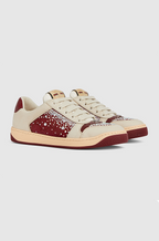 GUCCI “Rouge Cristalline” Crystal Encrusted Court Sneaker