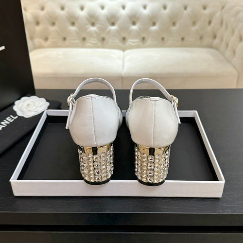 Chanel – Blanc Éclat Mary Jane Heels
