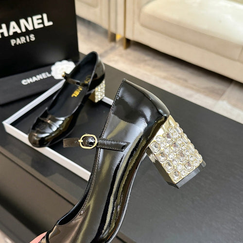 Chanel – Noir Lumière Mary Jane Heels