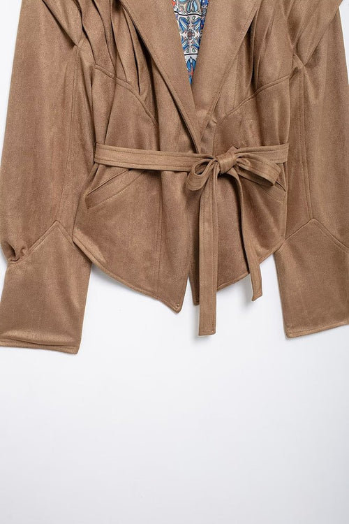 Marseille Sculpted Suede Blazer