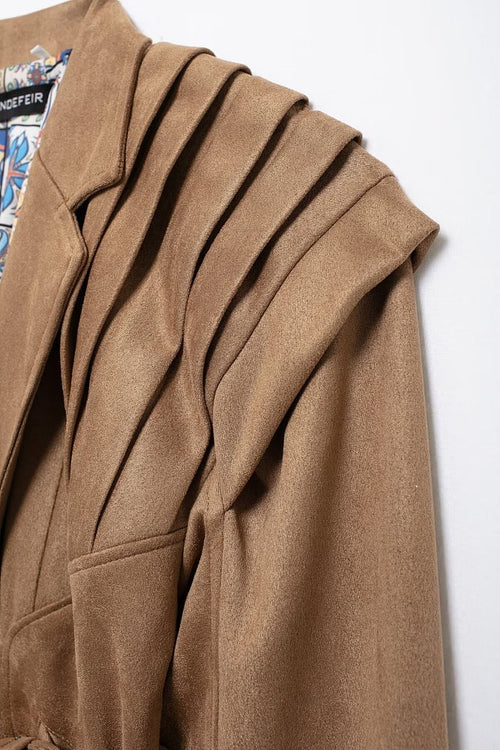 Marseille Sculpted Suede Blazer