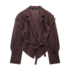 Marseille Sculpted Suede Blazer