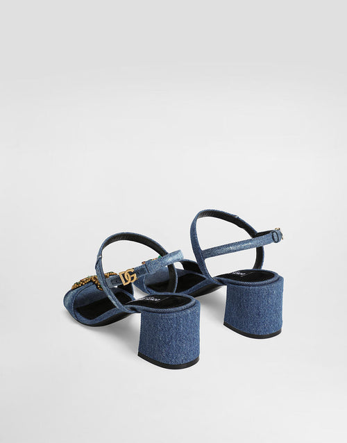 Dolce & Gabbana – Sicilia Gemma Denim Heels