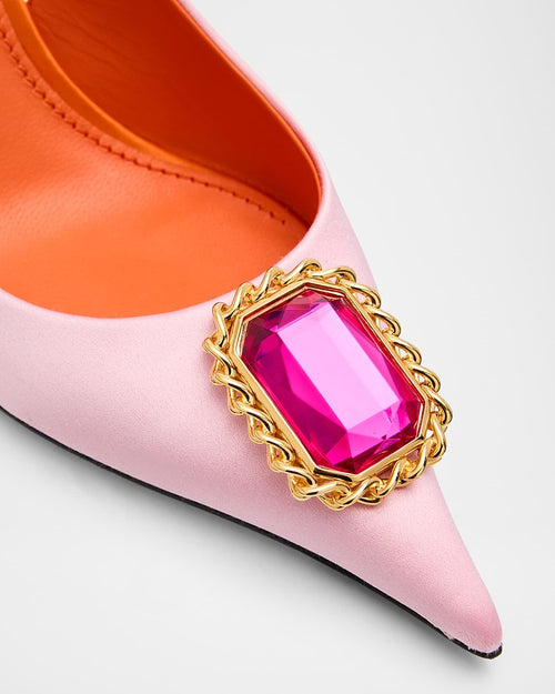Dolce & Gabbana – Rosa Imperiale Jewel Slingbacks
