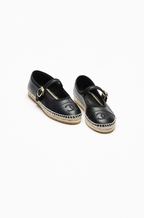 Chanel – Noir Riviera CC Espadrille Flats